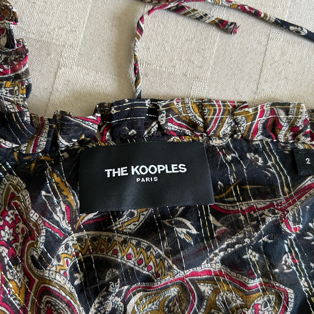 The Kooples Tanger Bandana Silk Tiered Mini Dress - Picture 9 of 16
